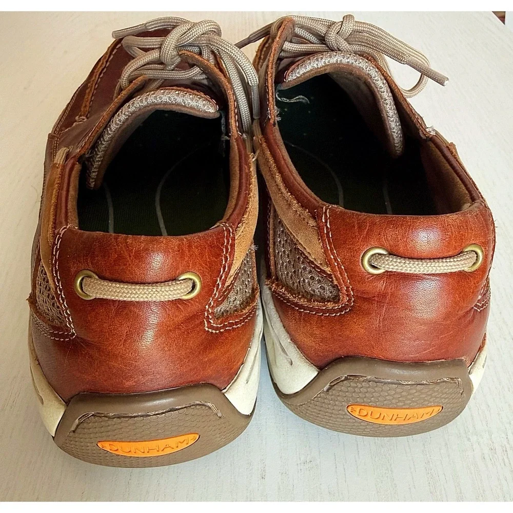 Dunham Genuine Leather Dark Brown Rollbar Shoes. Men's Size 8 2E